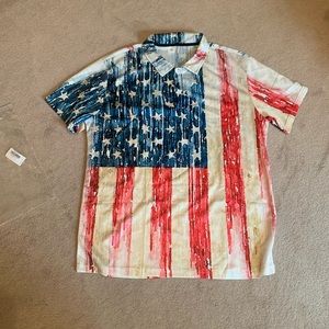 American Flag button down shirt Men’s XL